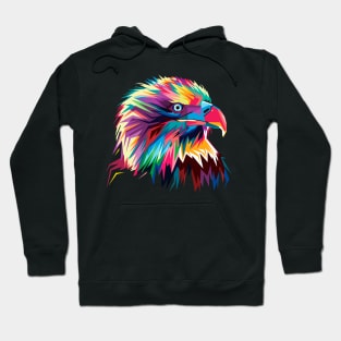 Watercolor Rainbow American Eagle Hoodie